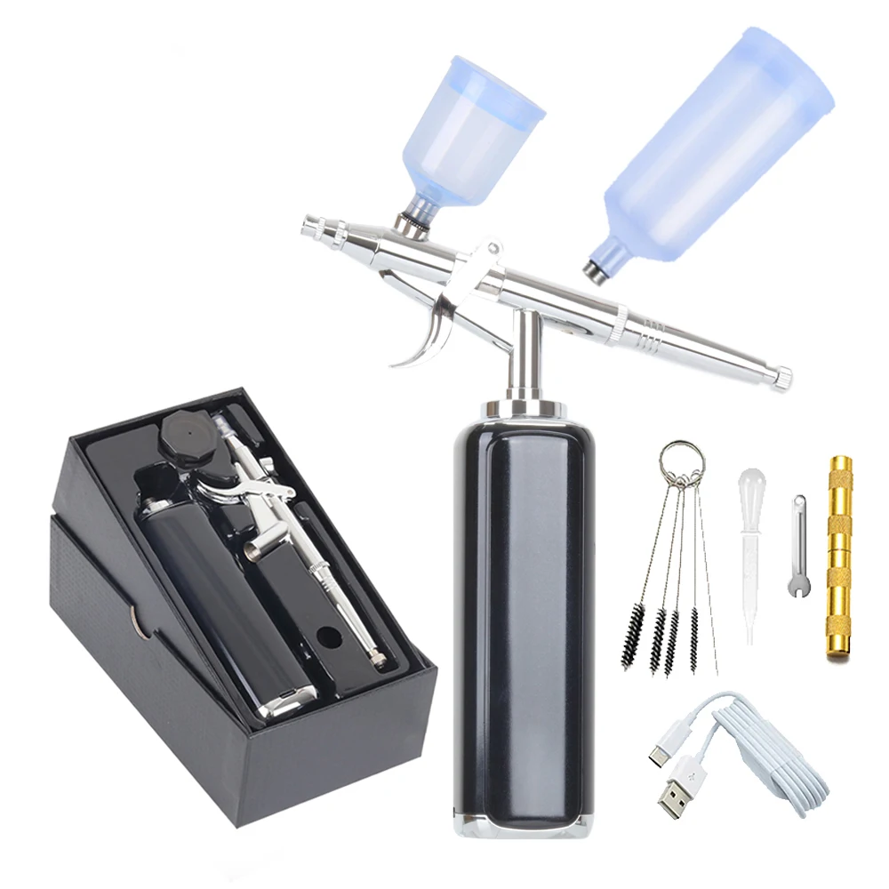 Airbrush Kit With Mini Compressor - Rechargeable Airbrush Compressor Kit Barber Toy