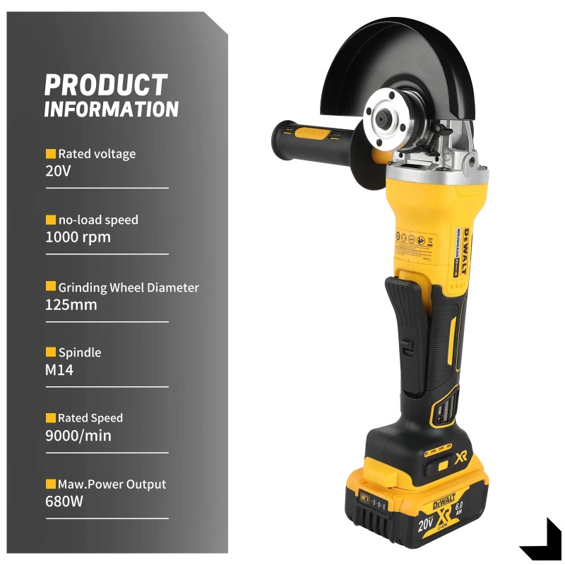 Dewalt 125mm Flat Head Angle G - đánh giá và giá Brushless Angle Grinder Battery Powered