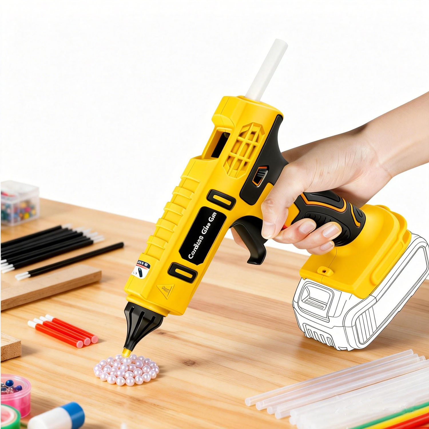 100W Cordless Hot Glue Gun for - đánh giá và giá Hot Melt Glue Gun Cordless