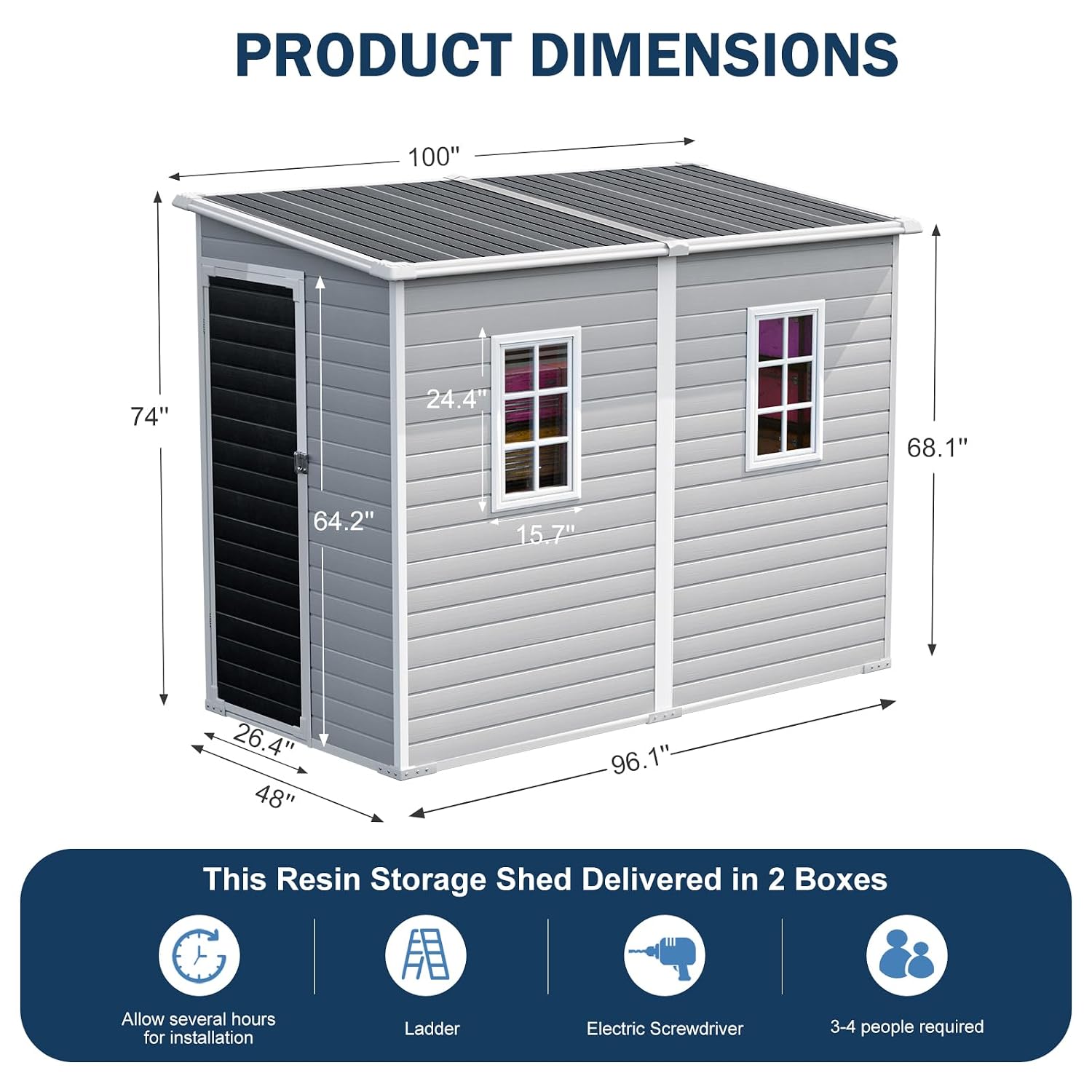 4x8 FT Resin Outdoor Storage S - đánh giá và giá Garden Tools