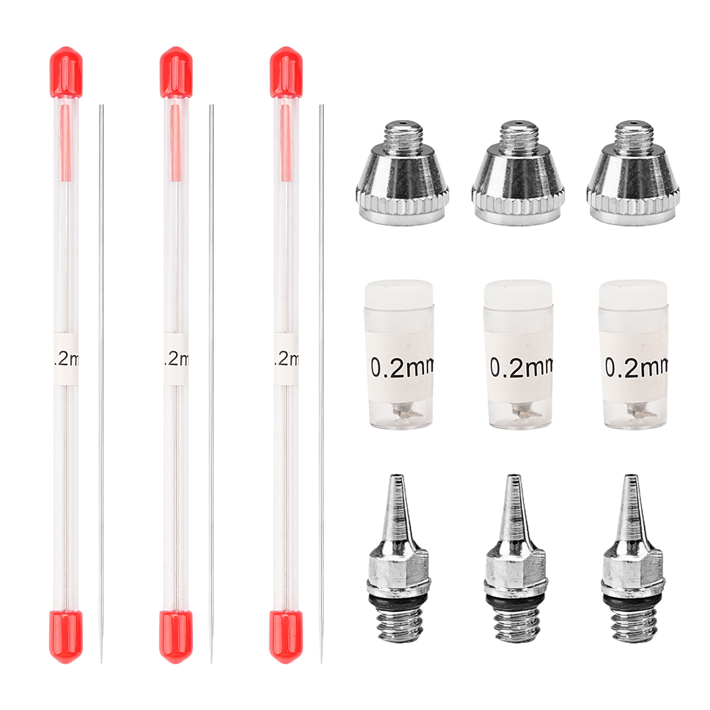 Set 3 0.2/0.3/0.5Mm Bình Bơm P - đánh giá và giá Airbrush Kit With Mini Compressor