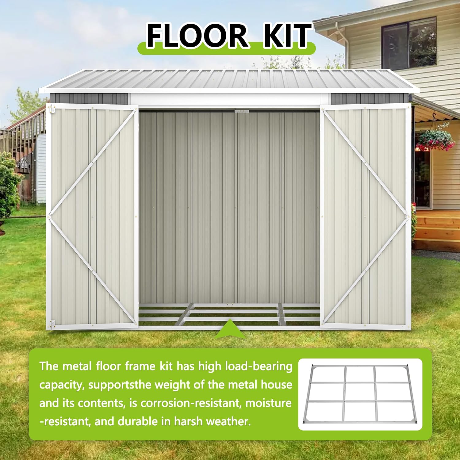 6x8FT Lean to Metal Outdoor St - đánh giá và giá Garden Tools