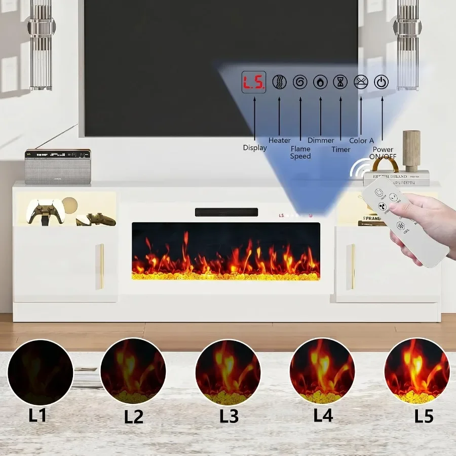 70 Fireplace TV Stand Entertai - đánh giá và giá Electrical
