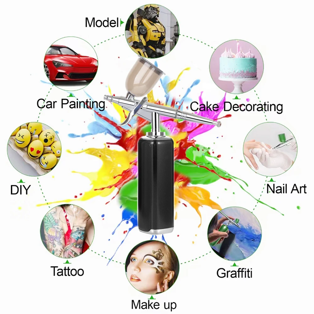 Rechargeable Airbrush Compress - đánh giá và giá Airbrush Kit With Mini Compressor