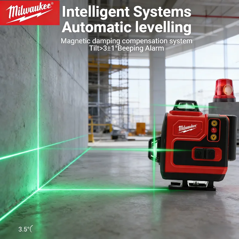 Genuine Milwaukee 4d 16 Line L - đánh giá và giá Laser Level 16 Lines 4D Green